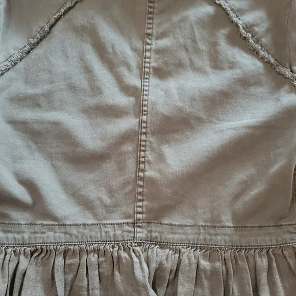 Free People Olive Green Utility Jacket with Peplum Hem - Picture 10 of 13